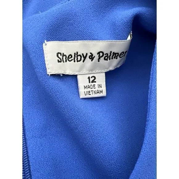Shelby & Palmer Women Asymmetrical Hem Sheath Dress Size 12 - Picture 7 of 9